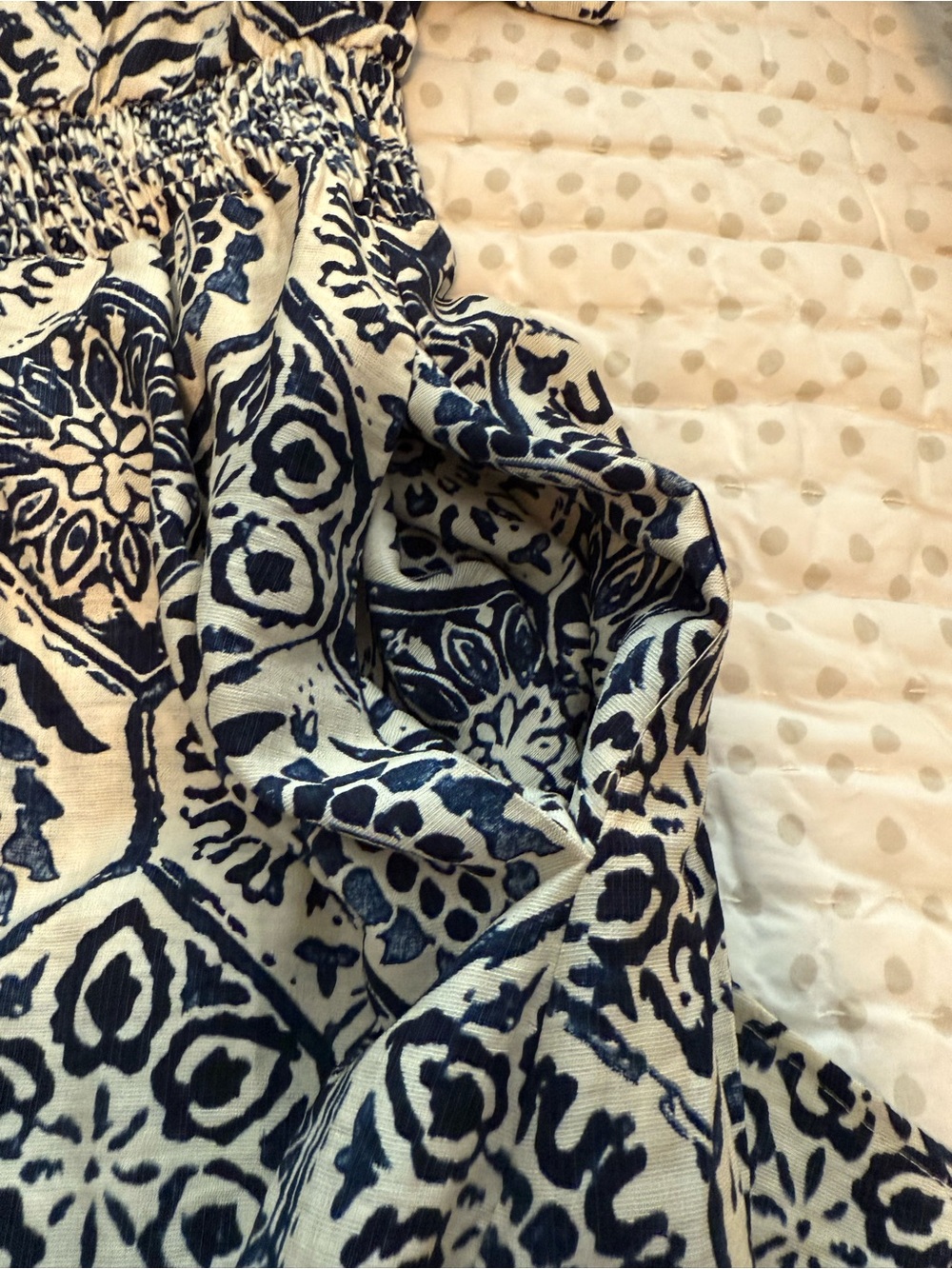 BloomChic Navy & White Geometric Print Dress with Tag - Picture 13 of 15